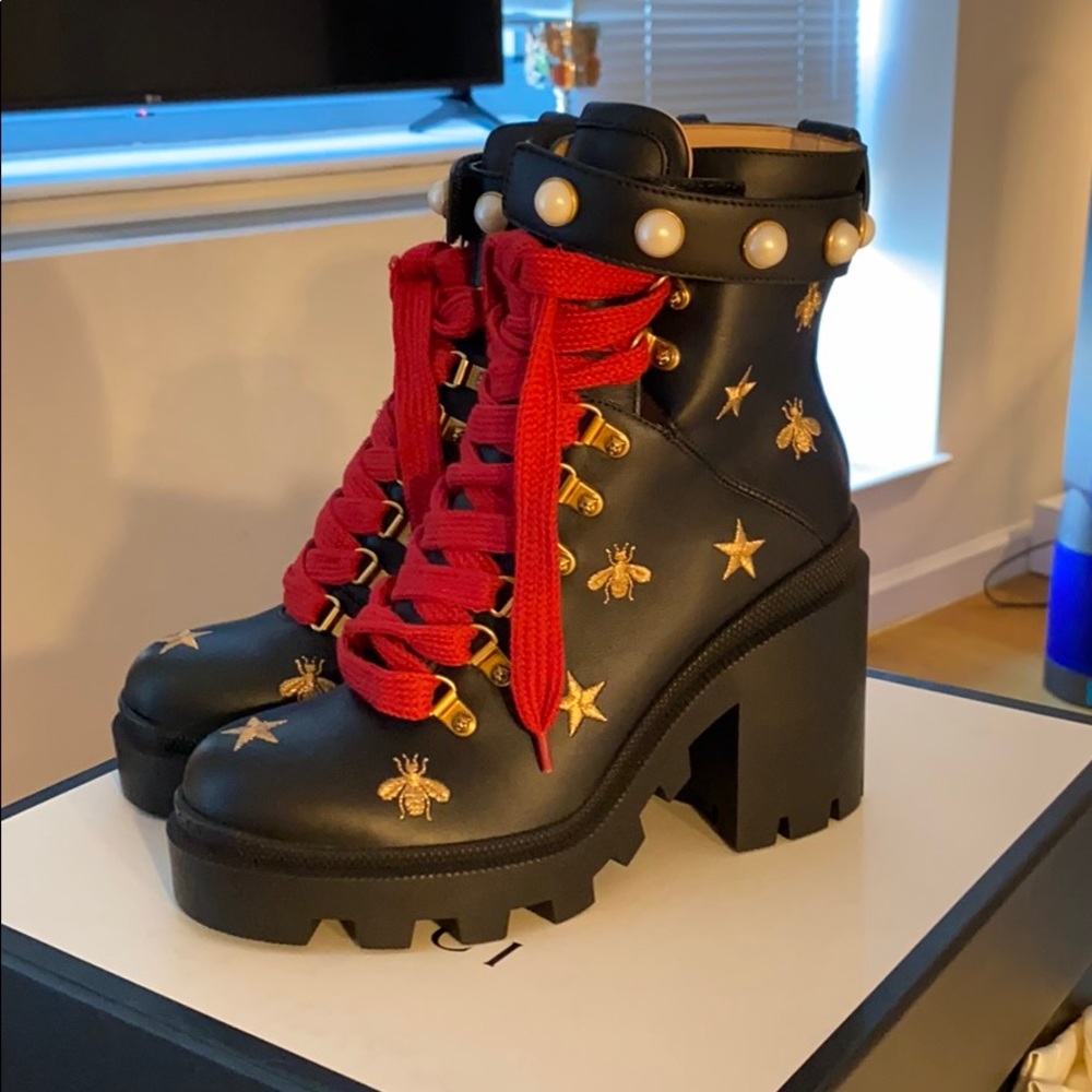 NWT Gucci Trip Bootie with Bees and Stars